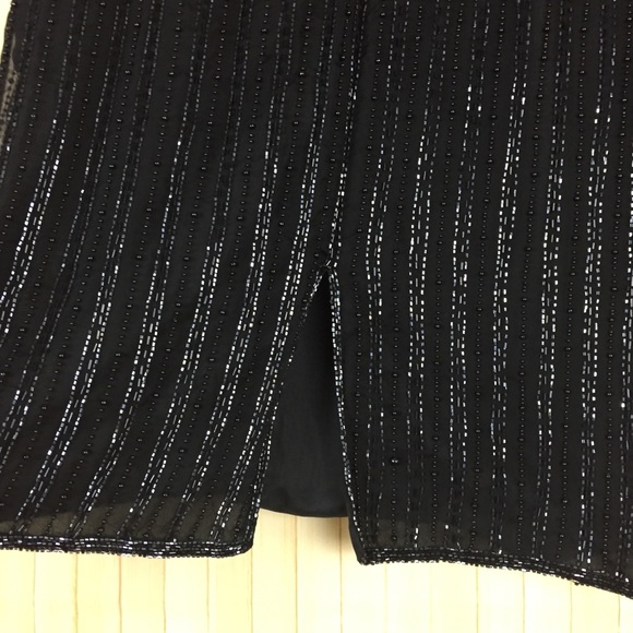 Lane Bryant Black Silk Beaded Dress Size 14/16 NWT - Picture 5 of 8